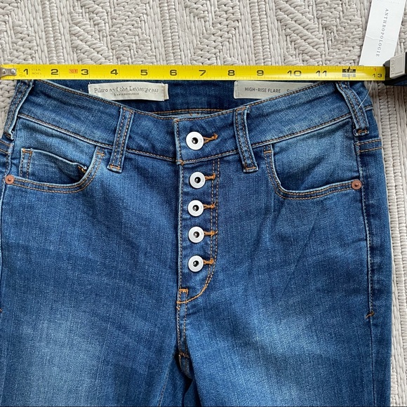 NWT Anthropologie Pilcro and the Letterpress High Rise Flare Crop Jeans Size 25 - Picture 14 of 16